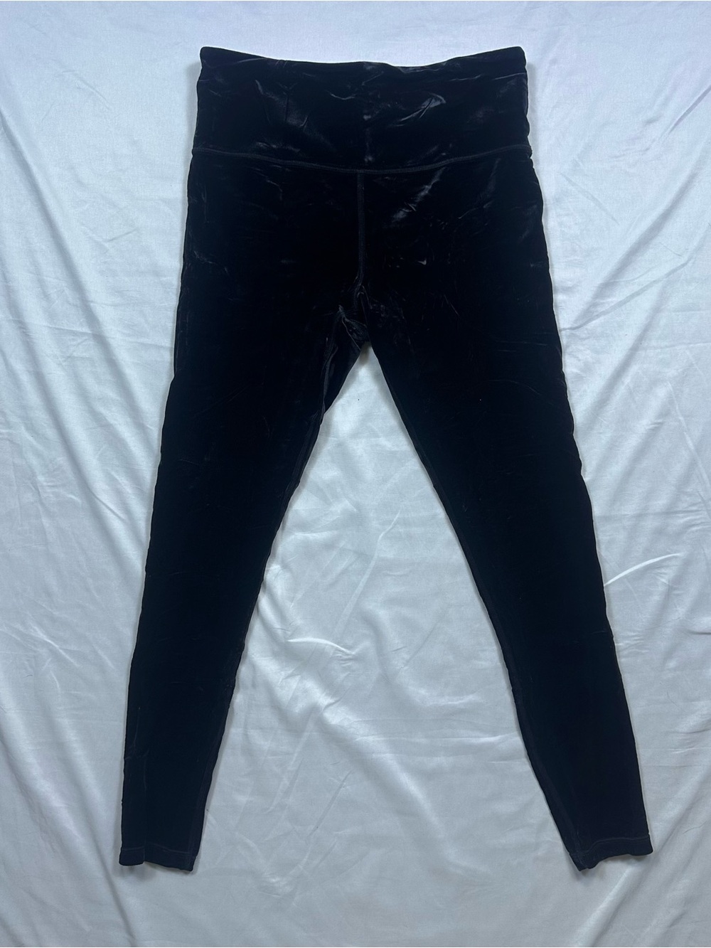 Athleta Black Elation Velvet Tight Leggings Women's M